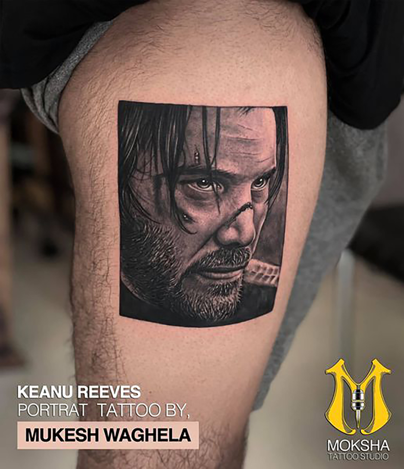 Keanu Reeves Portrait Tattoo