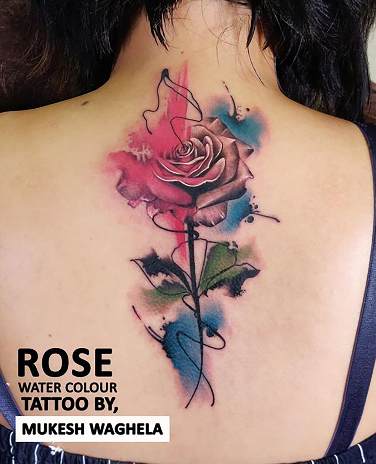 Rose Water Color Tattoo