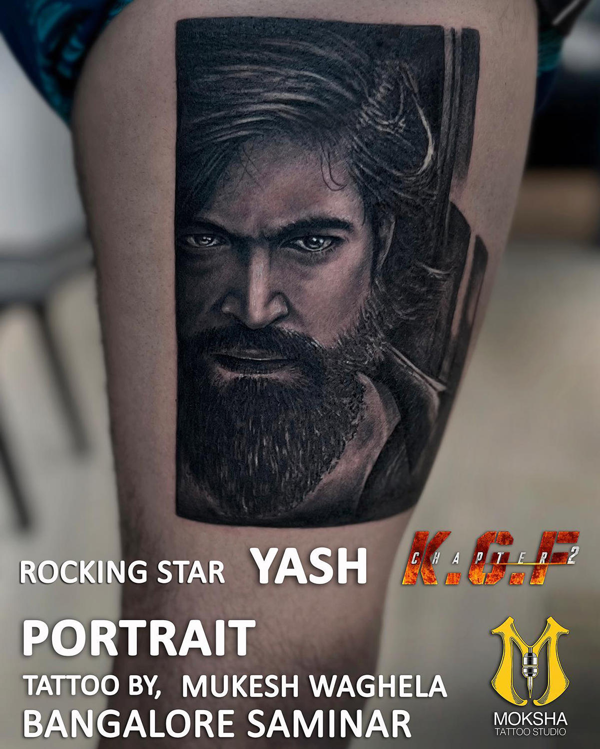 Yash Portrait Tattoo