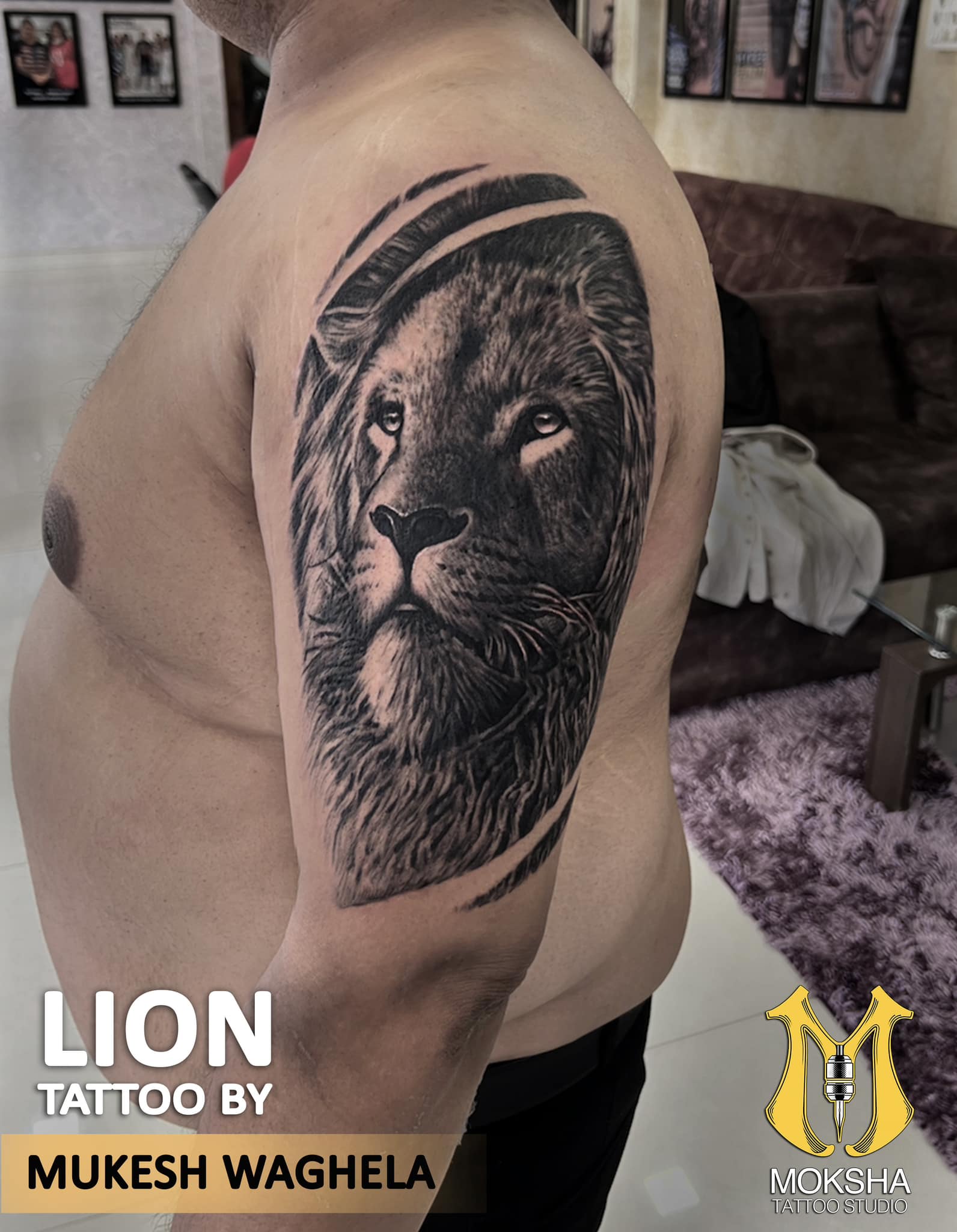 Discover the Best Tattoo Artist in Goa for Lion Tattoos and Personalized Ink - Mukesh Waghela at Moksha Tattoo Studio
